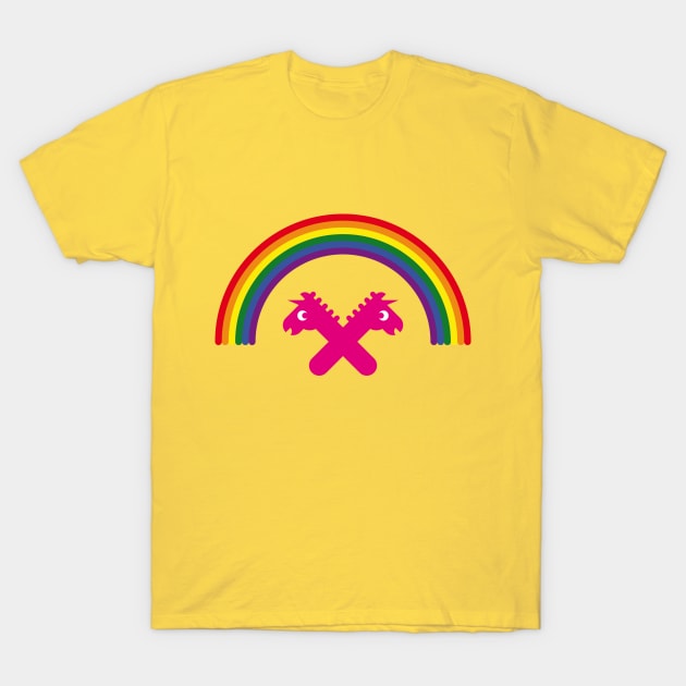 Unicorns Under The Rainbow T-Shirt by MrFaulbaum